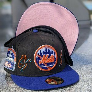 Custom New York Mets New Era 59FIFTY Fitted Hat w Pink UV